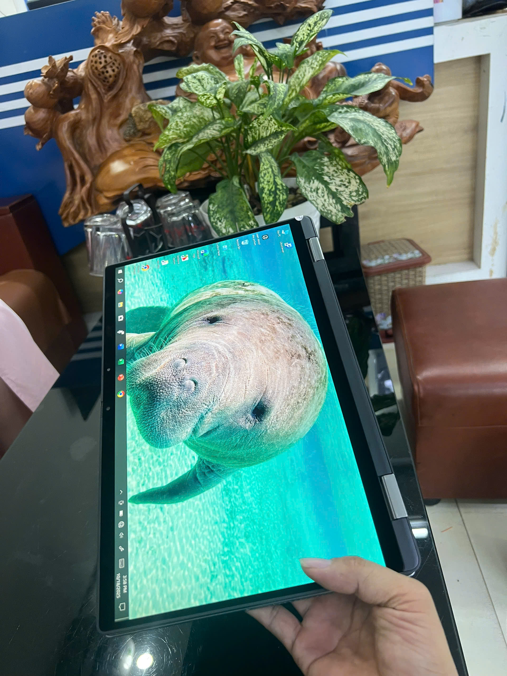 Dell Latitude 7320 2in1 Core i7 1185G7 RAM 16Gb SSD 512Gb 14inch FHD Cảm ứng xoay gập 360 độ Vỏ nhôm Silver - Ảnh 2