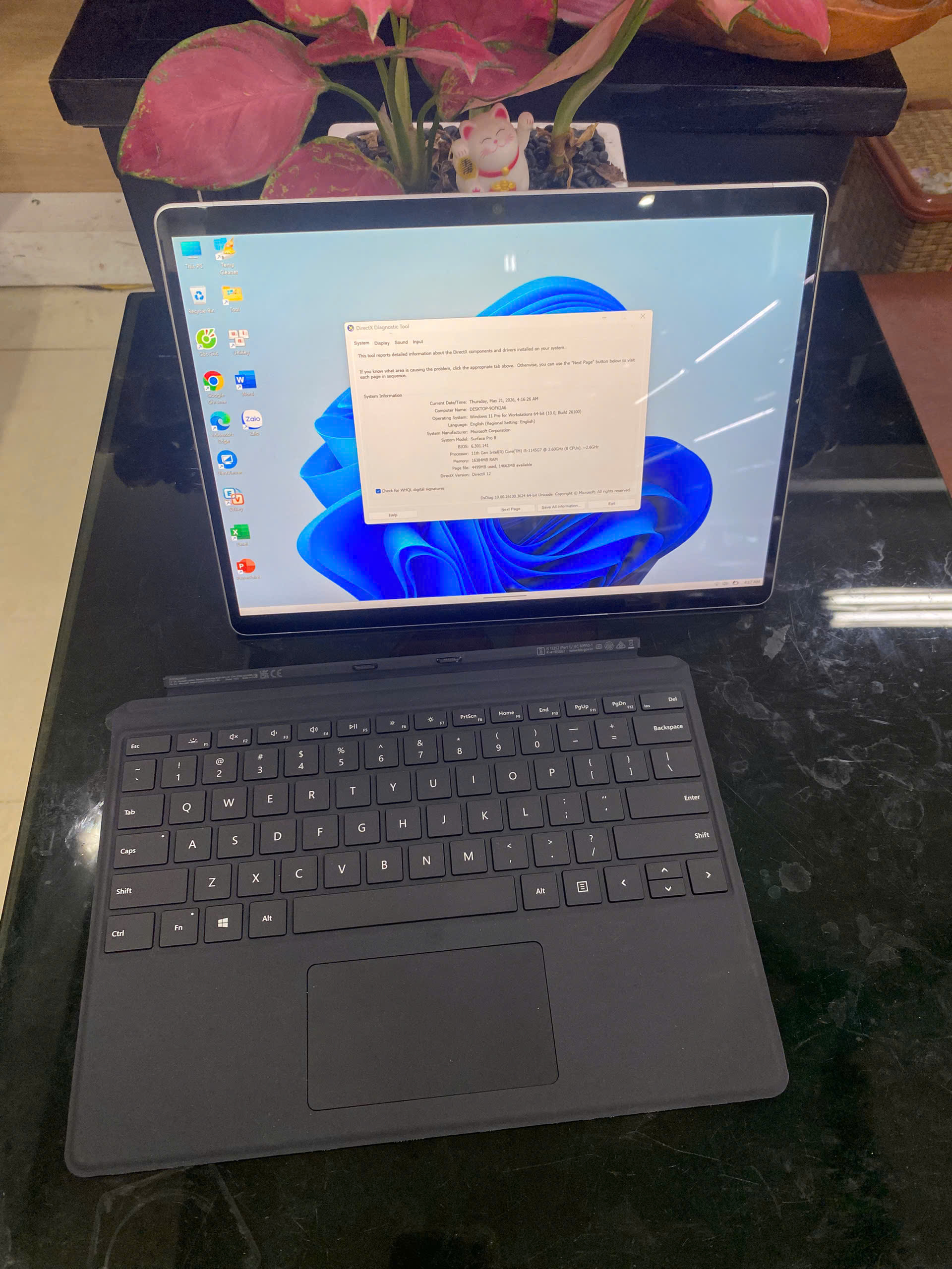 Surface Pro 8 i5-1145G7/ RAM 16GB/ SSD 256GB/ Màn 12.5 inch LTE 4G